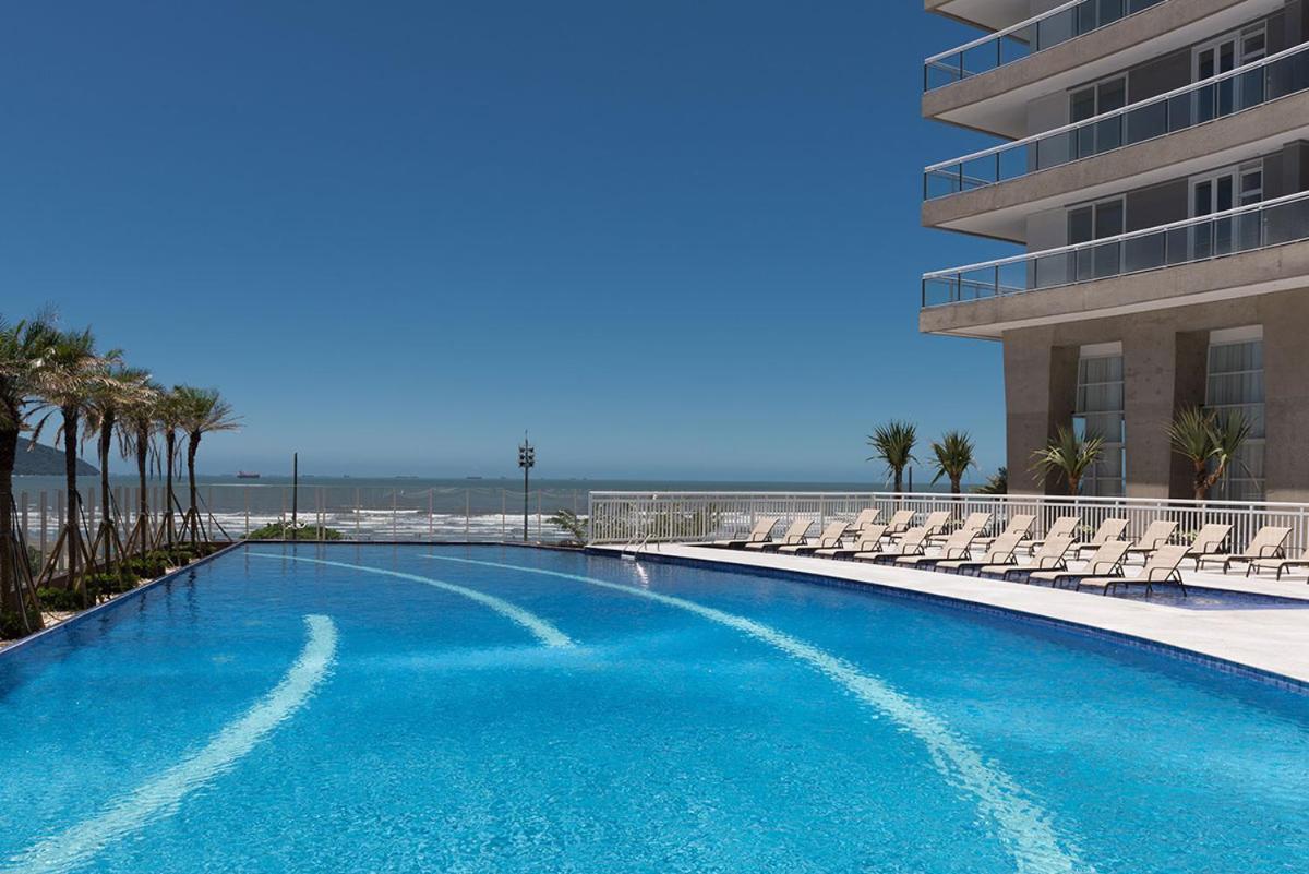 Apartamento Unlimited Ocean Front - Frente A Praia Vista Mar Hidromassagem Piscina Climatizada 2 Saunas Seca E Umida Wi-Fi 350 Mb Santos  Exterior foto