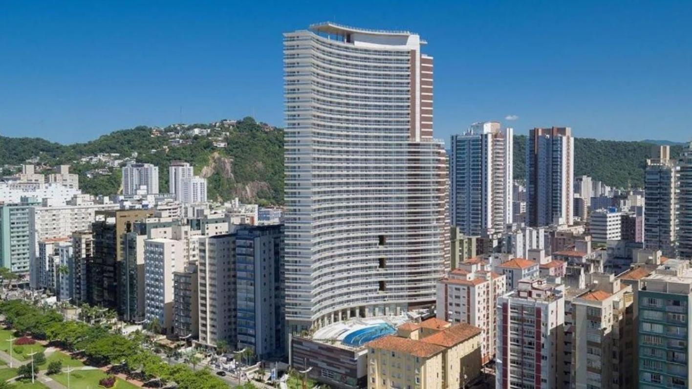 Apartamento Unlimited Ocean Front - Frente A Praia Vista Mar Hidromassagem Piscina Climatizada 2 Saunas Seca E Umida Wi-Fi 350 Mb Santos  Exterior foto